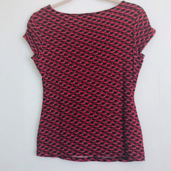 Ann Taylor Red and Black Sleeveless Blouse S - Picture 5 of 7